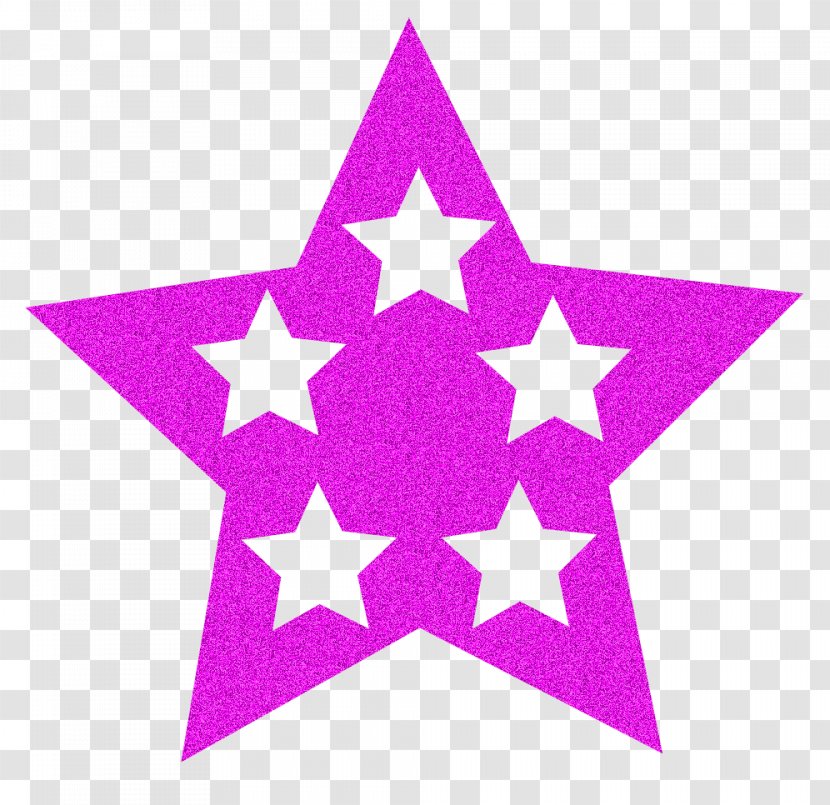 Five Star . - Black And White - Pink Transparent PNG