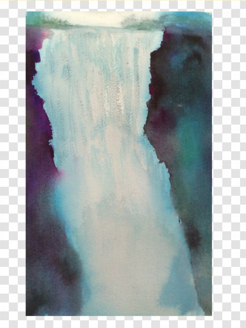 Watercolor Painting Drawing Sketch - Purple - Waterfall Transparent PNG