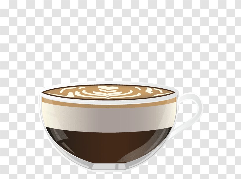 Cappuccino Cup - Coffee Milk - Food Dish Transparent PNG