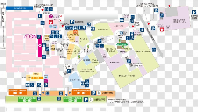 Aeon Mall Nagoya Minato Chaya Map AEON Co., Ltd. Plan - Media Transparent PNG