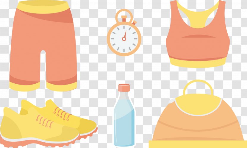 T-shirt Sleeve Sportswear - Clothing - Fitness Accessories Vector Illustration Transparent PNG