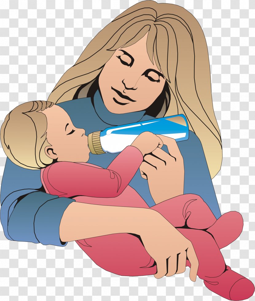 Mother Child Infant Cartoon Clip Art - Watercolor - Mothers Day Transparent PNG
