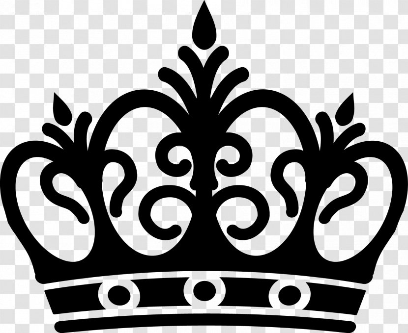 Crown Drawing - Leaf - Blackandwhite Plant Transparent PNG