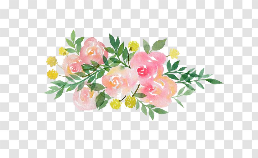 Friendship Day Design - Garden Roses - Watercolor Paint Artificial Flower Transparent PNG