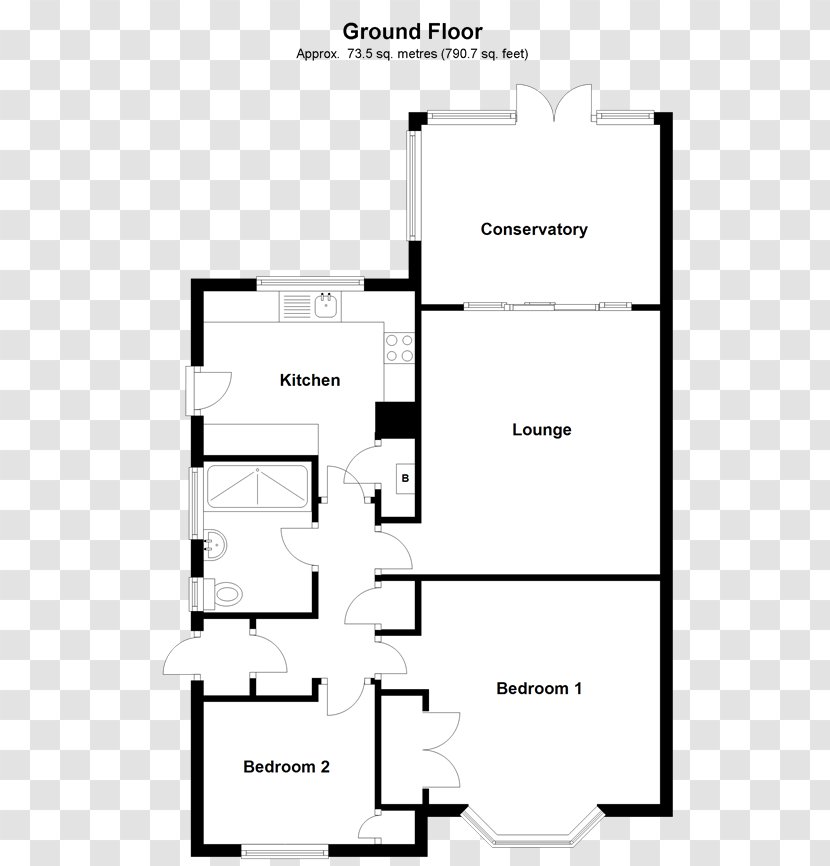 Floor Plan Bedroom House Open - Dng Terenure Estate Agent - Cad Transparent PNG