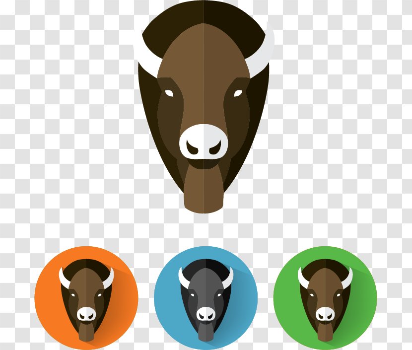 Cattle Water Buffalo American Bison Euclidean Vector - Head Transparent PNG