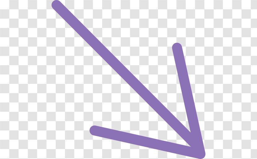 Diagonal Arrow Angle - Violet Transparent PNG