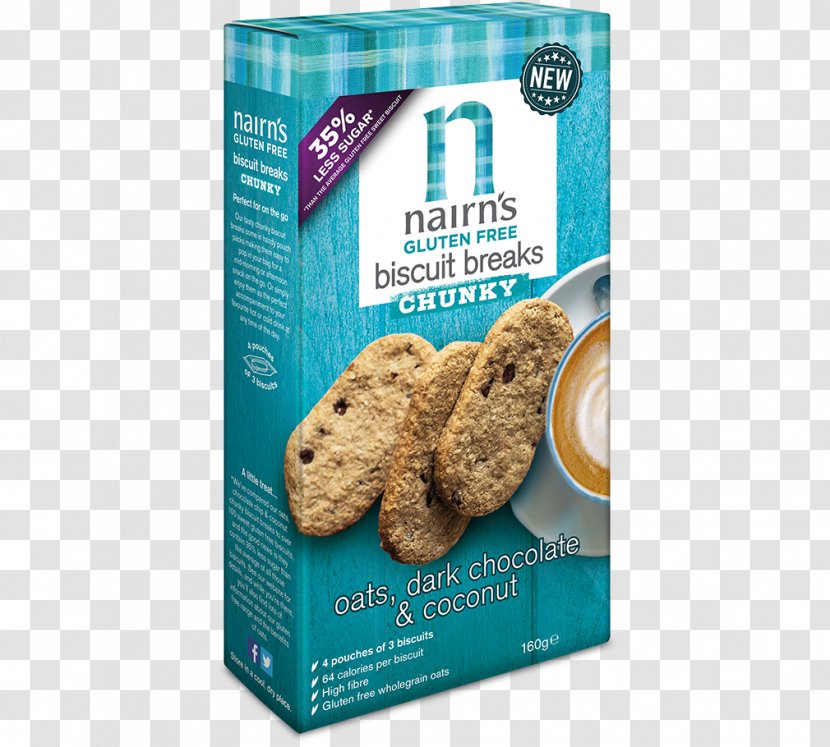 Biscuits Oatcake Chocolate Chip Cookie - Dark - Biscuit Packaging Transparent PNG