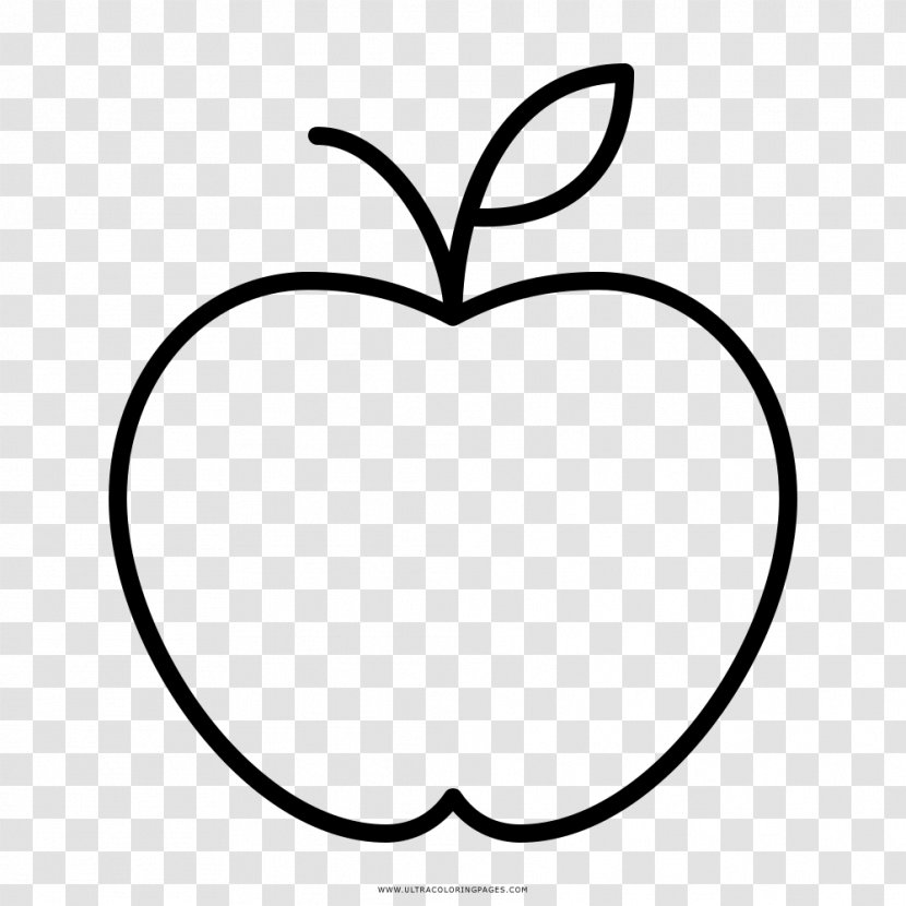 Coloring Book Drawing Apple Child - Heart Transparent PNG