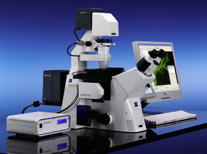 Inverted Microscope Fluorescence Carl Zeiss AG Cell Culture - Medical Equipment Transparent PNG