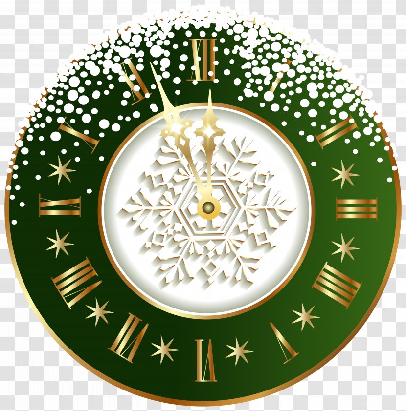 New Year's Day Clock Clip Art - Love - Green Year PNG Clipart Image Transparent PNG