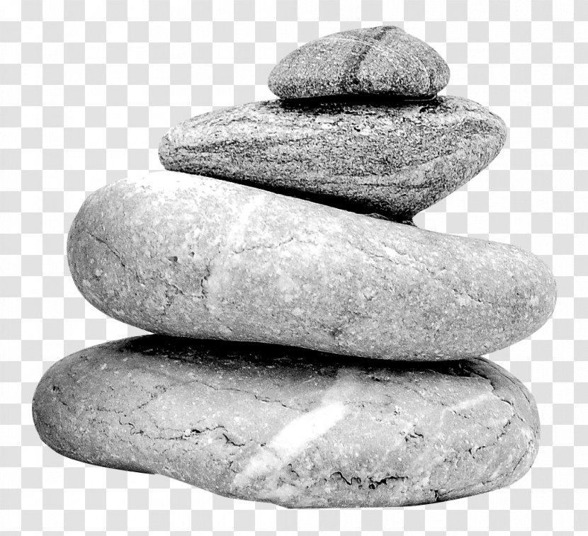 Rock - Black And White - Stone Transparent PNG