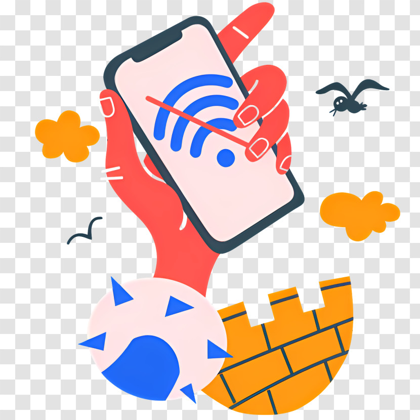 Icon - Smartphone With WiFi Signal Transparent PNG