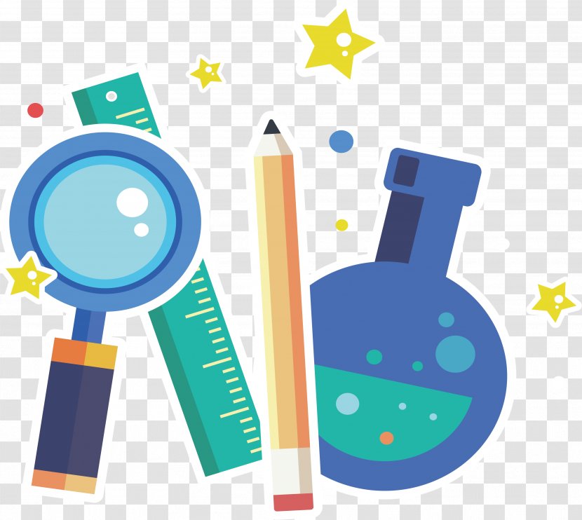 Knowledge Scientist Euclidean Vector - Magnifying Glass Flask Poster Transparent PNG