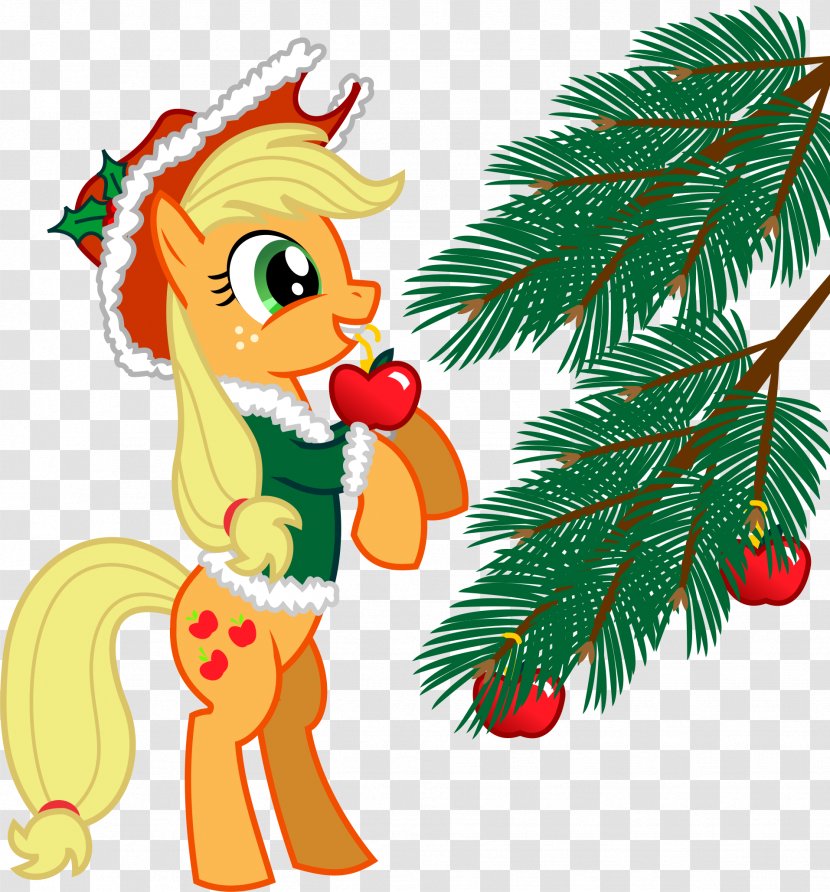 Applejack Pony Pinkie Pie Rarity Rainbow Dash - Christmas Transparent PNG