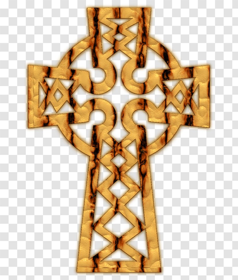Crucifix 01504 Brass - Cross Transparent PNG