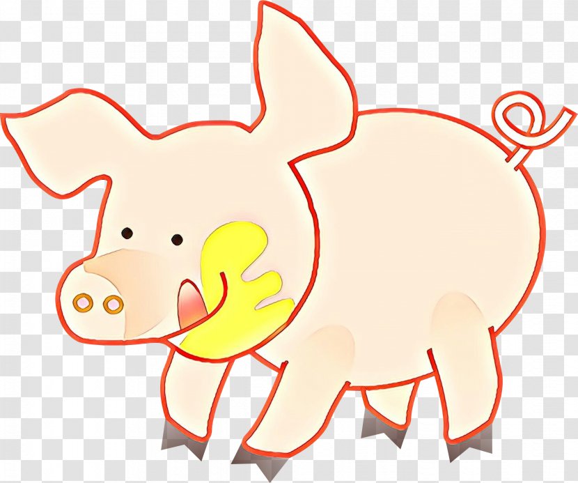 Clip Art Large White Pig Drawing Vector Graphics Free Content - Cartoon Transparent PNG