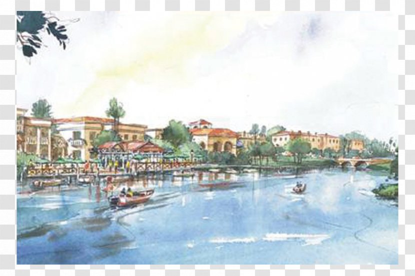 Watercolor Painting Waterway Resort Water Resources Transparent PNG