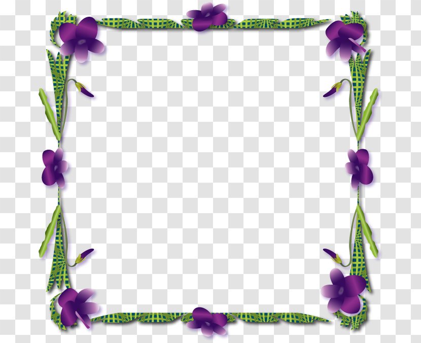Violet Frame. - Floral Design - Plant Transparent PNG