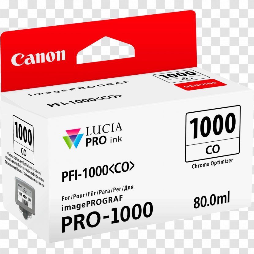 Inkjet Printing Canon Ink Cartridge Printer - Imageprograf Pro1000 - Optimize Transparent PNG
