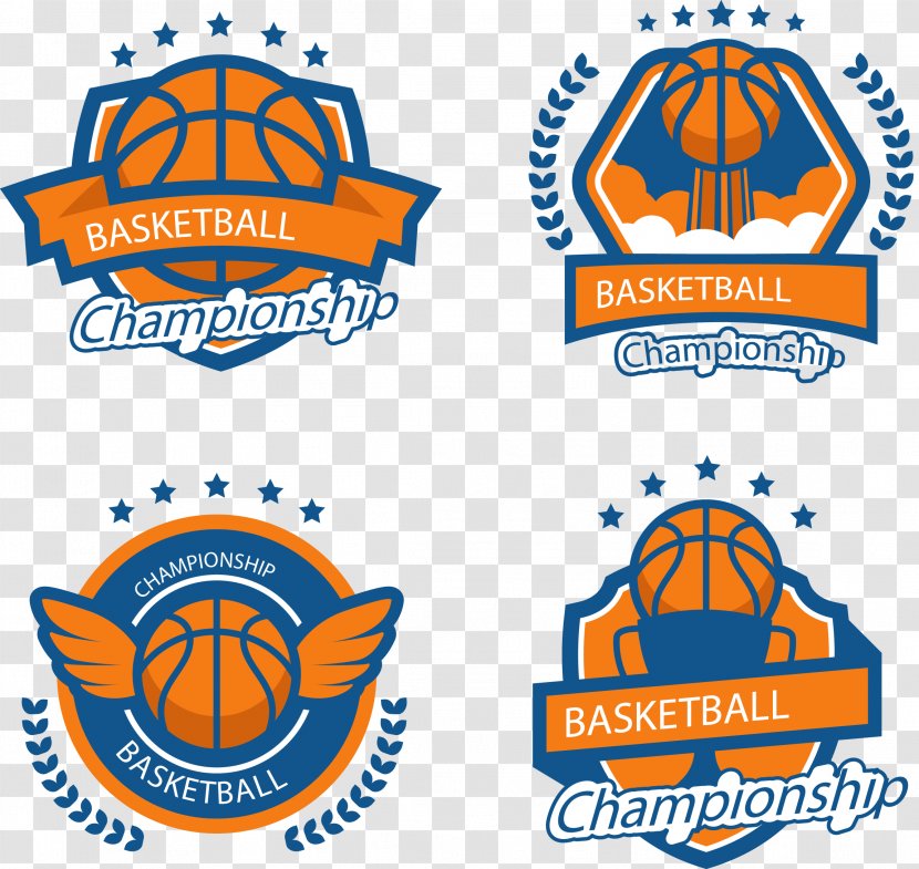 Vector Hand-painted Basketball Label - Symbol - Organization Transparent PNG