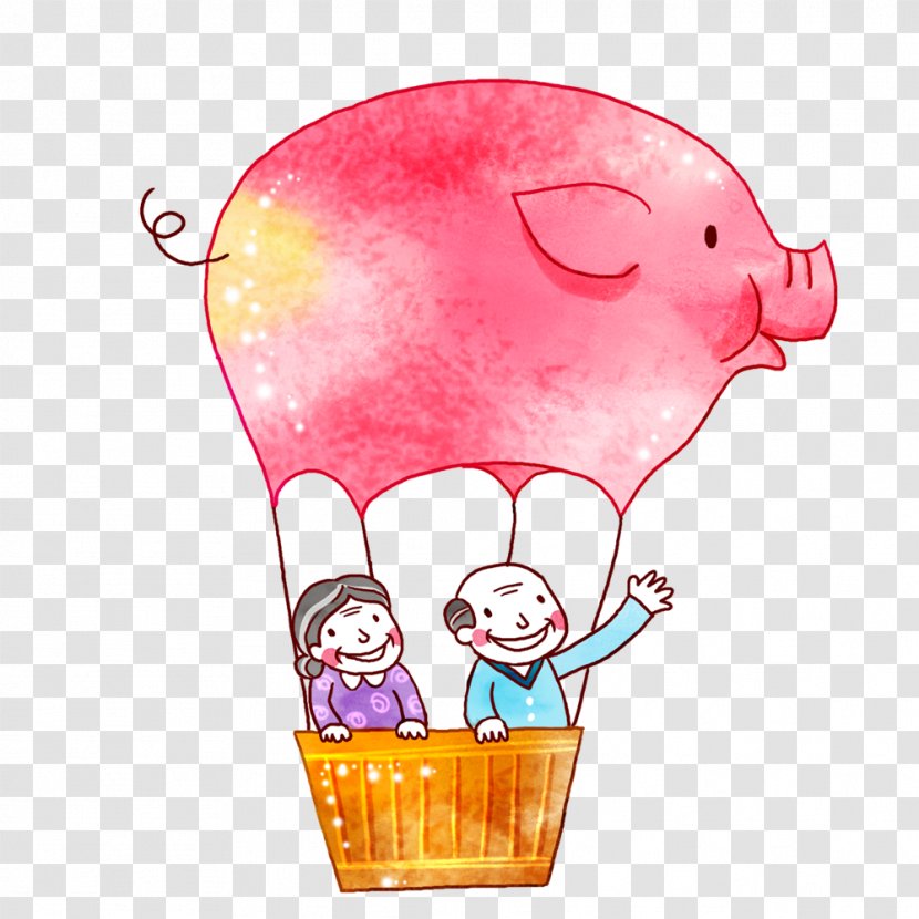 Children's Day Painting - Balloon - Cartoon Hot Air Transparent PNG