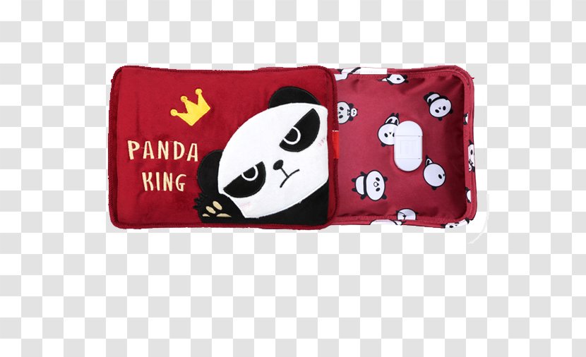 Electricity Bag Tmall Hot Water Bottle - Textile - Burgundy Panda Electric Heater Transparent PNG