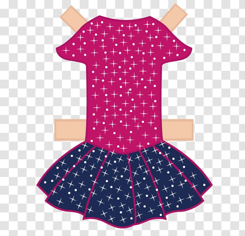 Polka Dot Dress Skirt Sleeve Clothing - Vector Ms. Transparent PNG