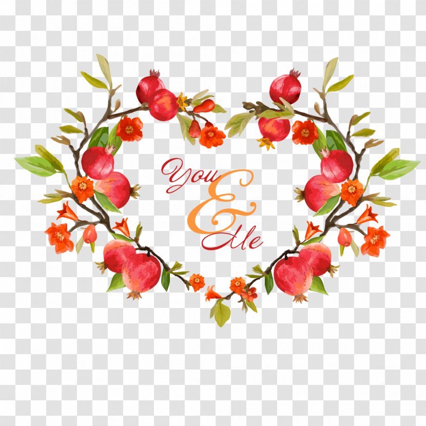 Wedding Invitation Pomegranate Juice Illustration - Valentines Day - Red Transparent PNG