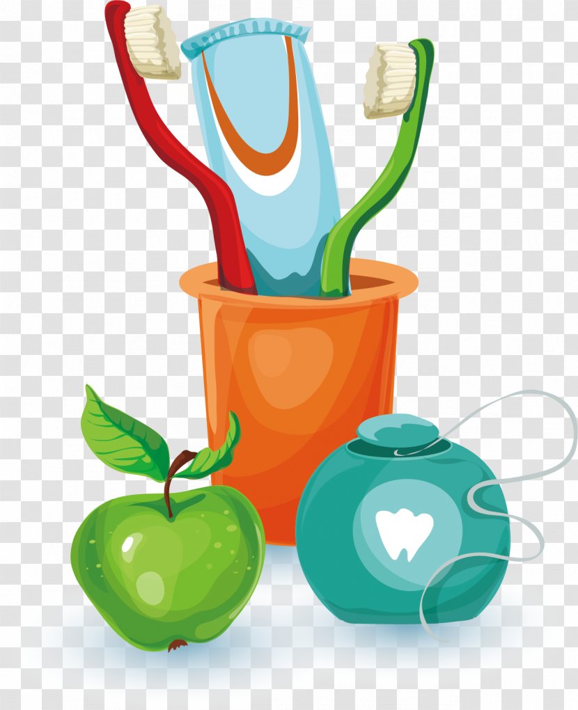 Dentistry Clip Art - Fruit - Toothbrush Cup Vector Transparent PNG