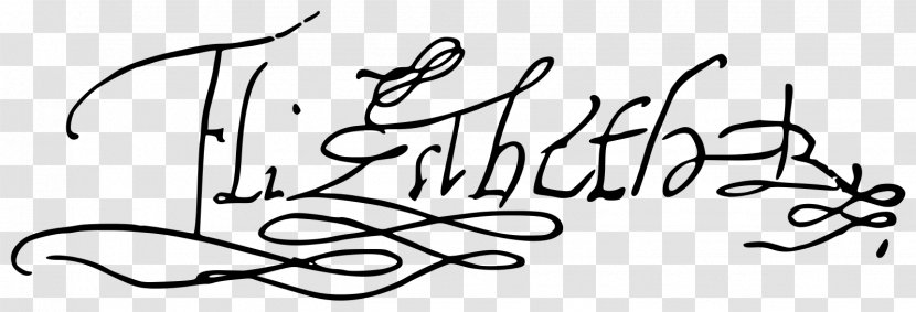Elizabeth I: Her Life In Letters Signature Royal Sign-manual House Of Tudor Monarchy Ireland - Handwriting Transparent PNG