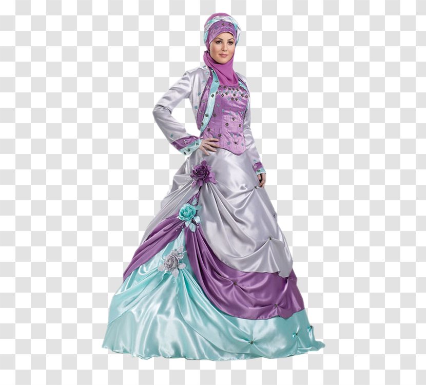 Wedding Dress Engagement Abaya Bride - Purple Transparent PNG