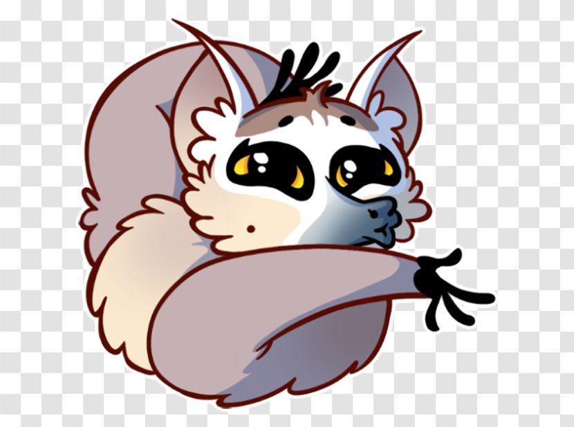 Lemur Whiskers Telegram Sticker Canidae - Art - Beak Transparent PNG