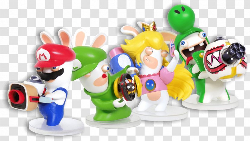 Mario + Rabbids Kingdom Battle & Yoshi Wii Bros. Figurine - Bros Transparent PNG