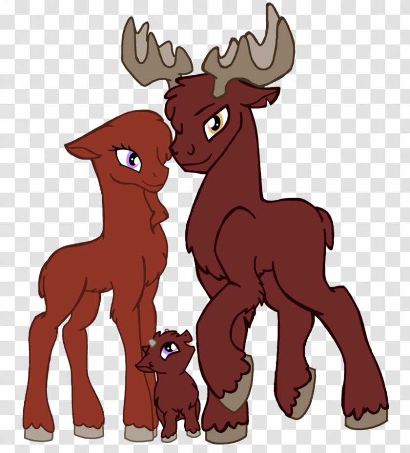 Reindeer Pony Elk Moose - Fictional Character - White Deer Transparent PNG