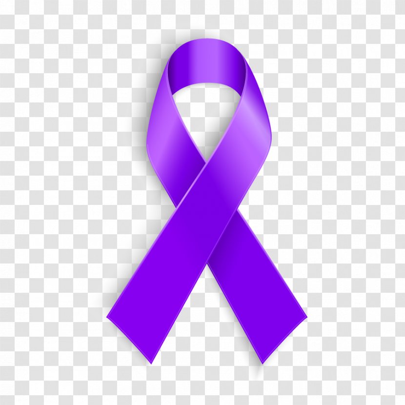 Hodgkin's Lymphoma Cancer Awareness Ribbon Disease - Purple - RIBBON PURPLE Transparent PNG