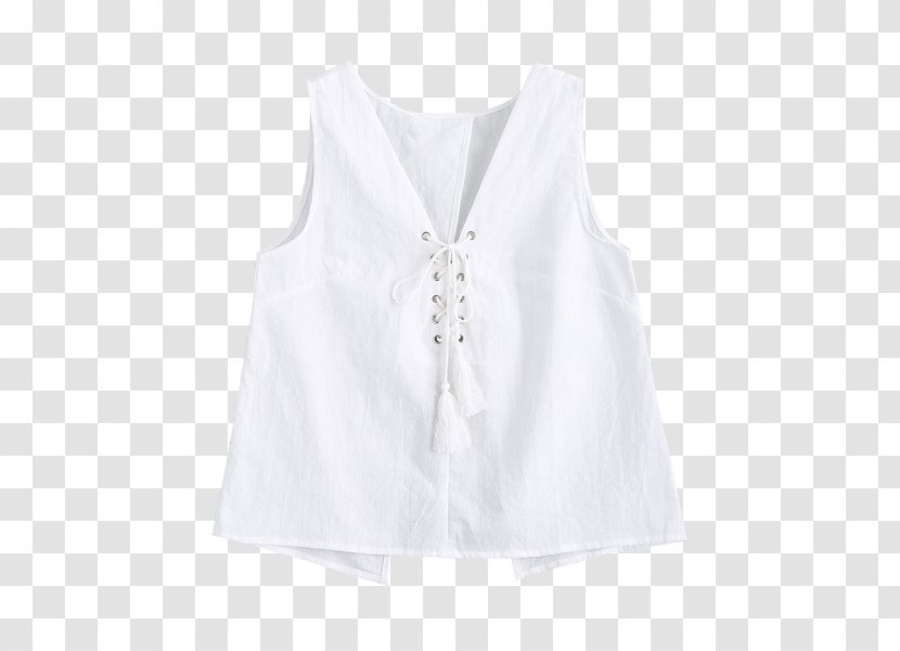 Blouse Clothes Hanger Collar Neck Sleeve - White Tank Top Transparent PNG