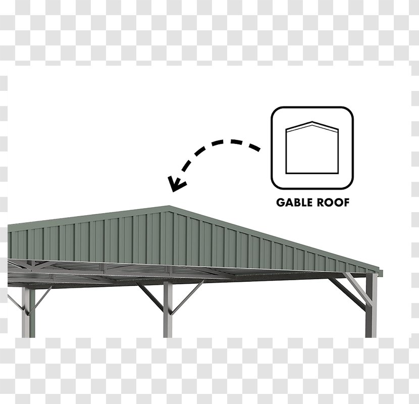 Gable Roof Carport Shed - Outdoor Table - House Transparent PNG