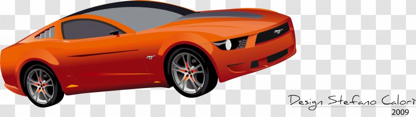 Ford Mustang Fiesta Car - Red - Orange Transparent PNG