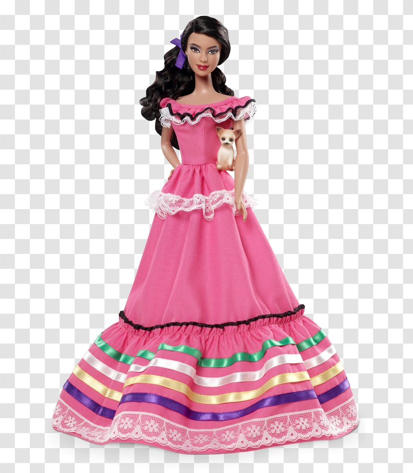 Barbie Doll Mexico Amazon.com Toy - Magenta - Animal Lace Transparent PNG