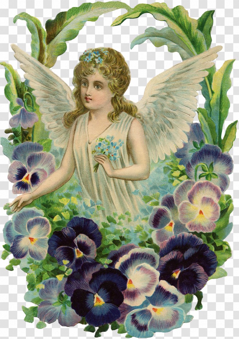 Fairy Victorian Era Easter Greeting & Note Cards Angel - Flowering Plant Transparent PNG
