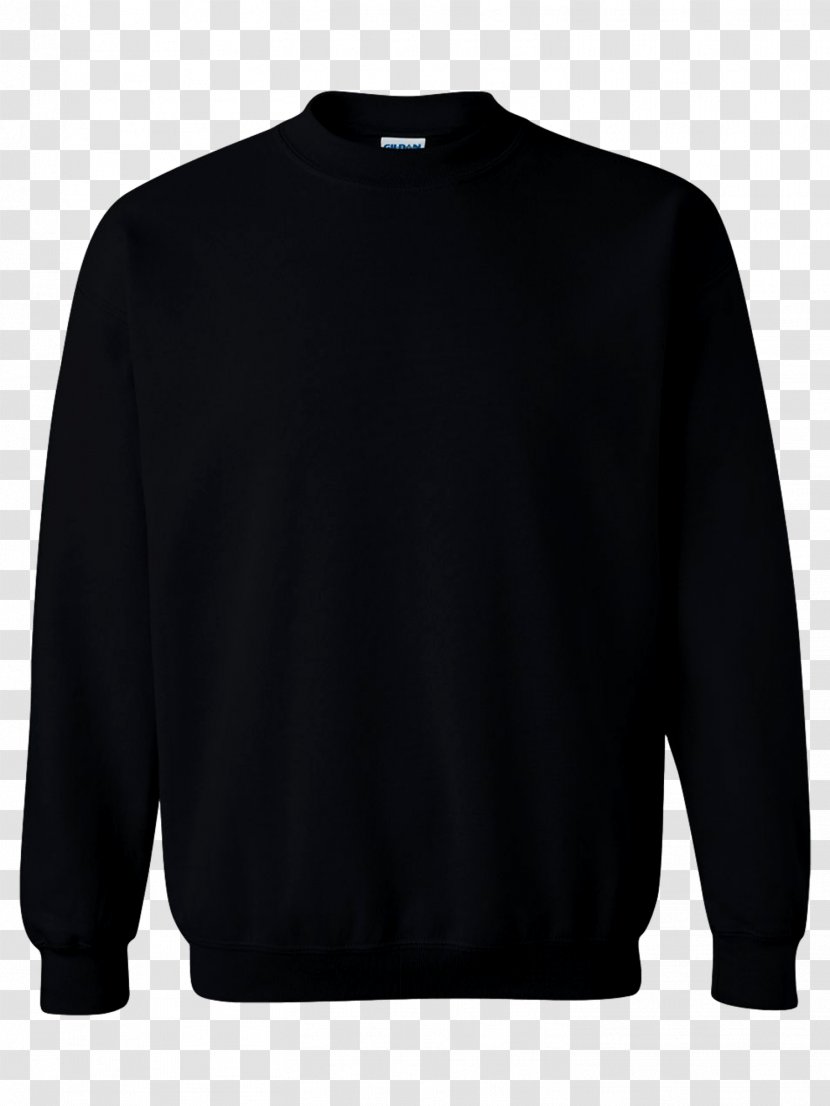Hoodie T-shirt Crew Neck Sweater Sleeve - Black - Navy Blue Transparent PNG