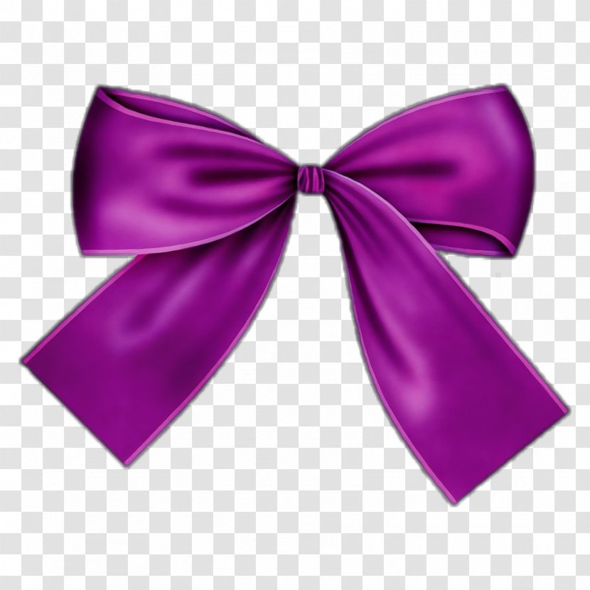 Ribbon Bow - Violet - Textile Lilac Transparent PNG