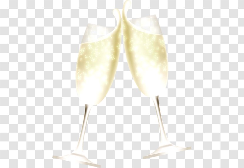 Wine Glass Champagne - Feather - Watercolor Transparent PNG