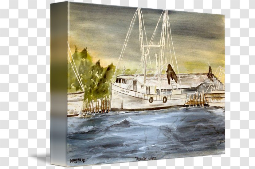 Watercolor Painting Imagekind Art Canvas - Boat Transparent PNG