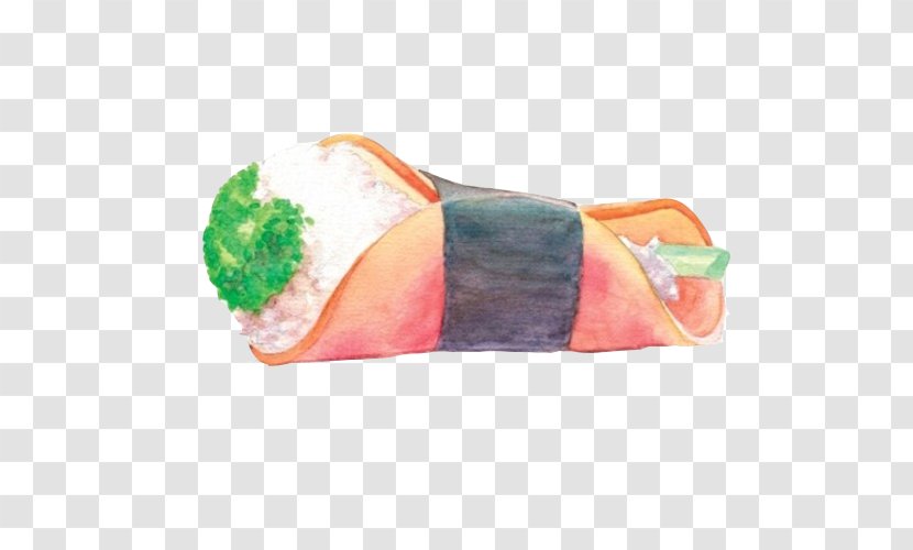 Bacon Roll Onigiri Breakfast Ham - Rice - Balls Hand Painting Material Picture Transparent PNG