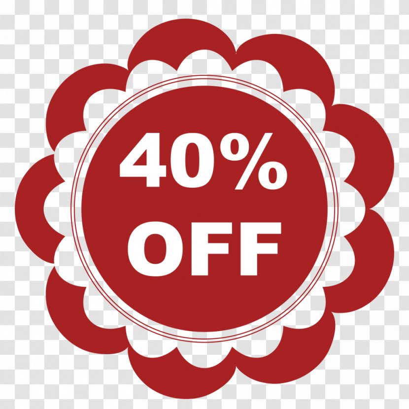 Sticker Coupon Retail Sales Discounts And Allowances - Signage - Red Transparent PNG