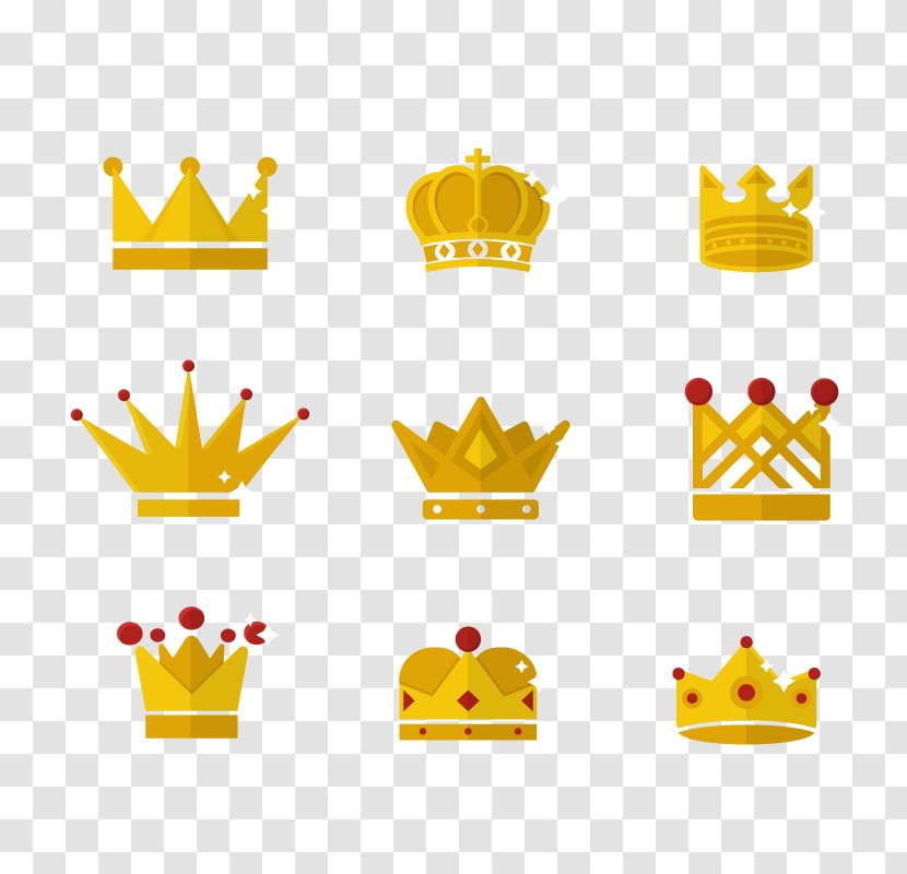 Crown Download Icon - Yellow - Vector Collection Transparent PNG