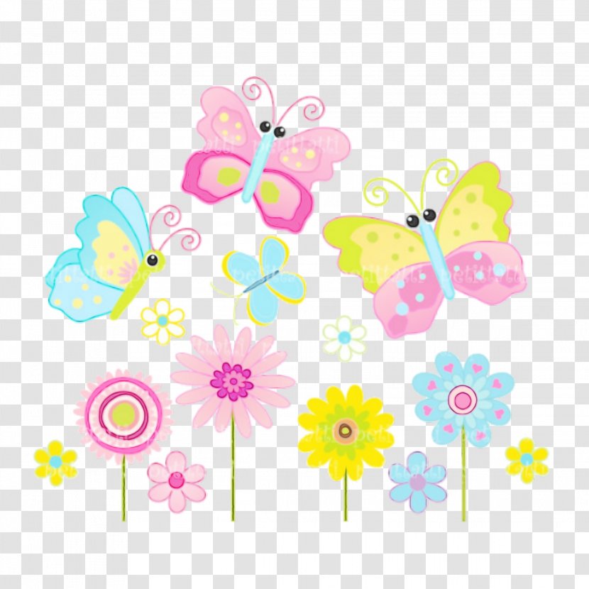 Watercolor Butterfly Background - Plant - Sticker Transparent PNG