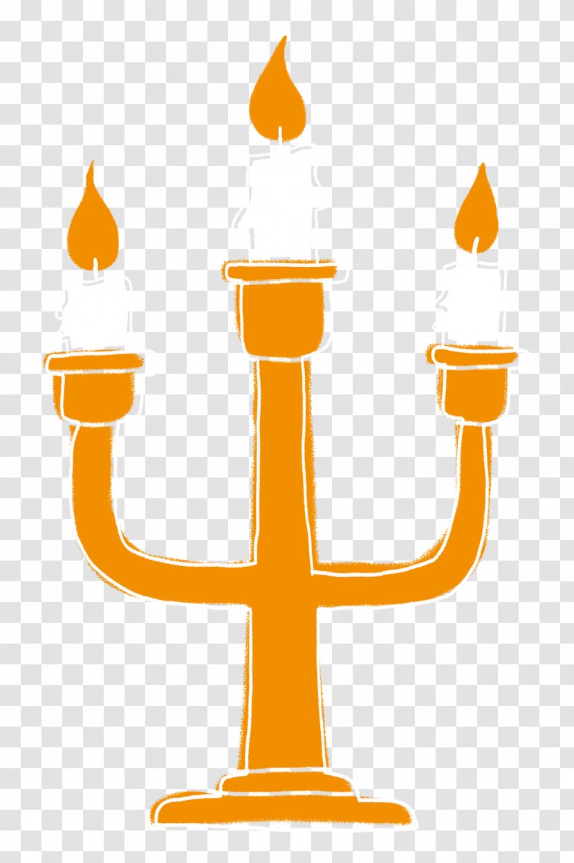 Halloween Castaxf1ada Party - Creative Orange Candlestick Transparent PNG